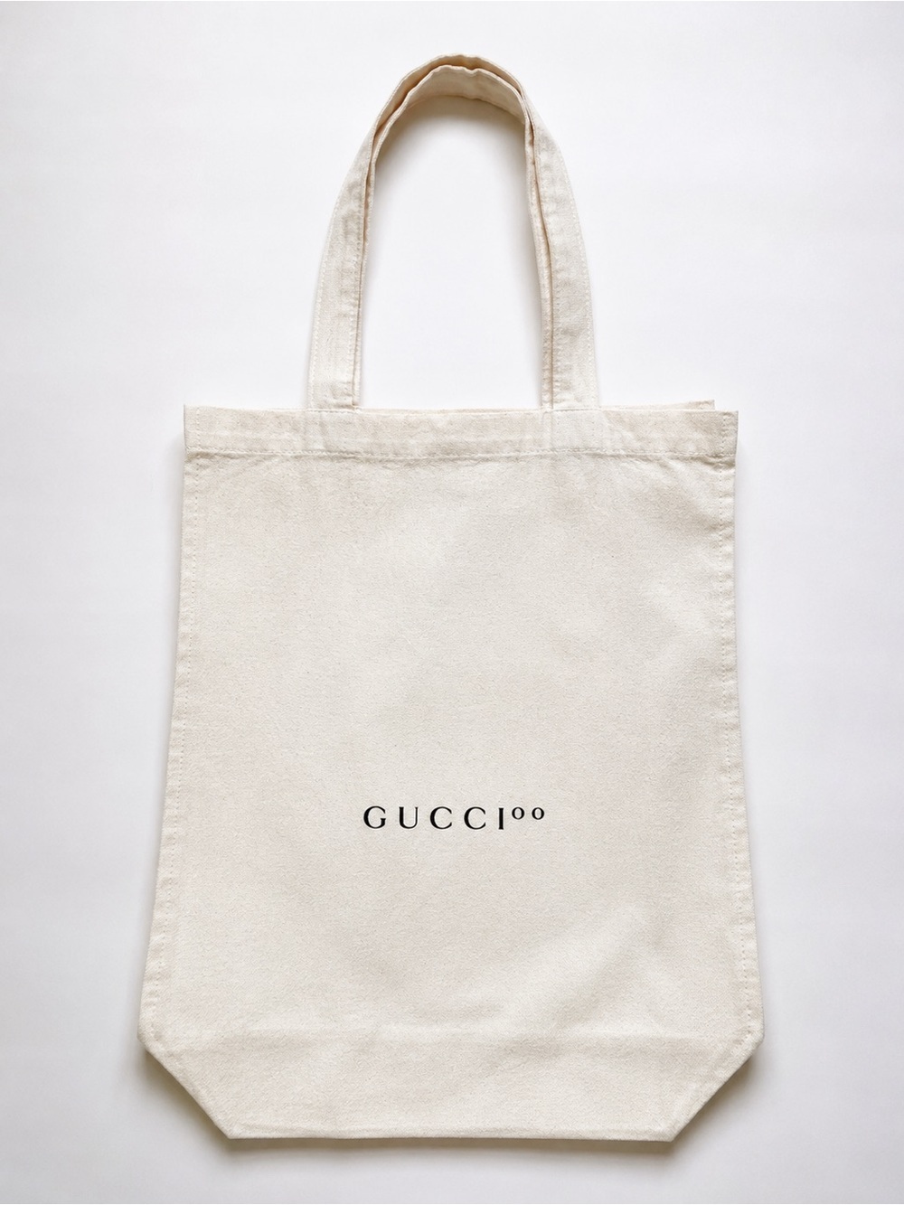 Gucci Cream Cotton Fabric Gucci Canvas Shopping Tote Bag reusable